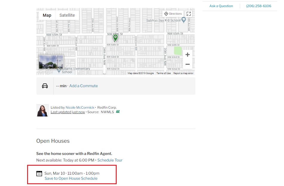 Open House Schedule – Redfin Customer Service